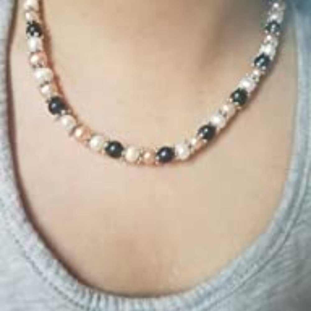 New Gem Stone King Multi-Color Cultured Freshwater Pearl Necklace Earrings Brace - Picture 4 of 5